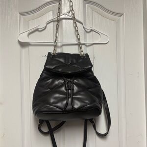 Black Quilted Backpack
